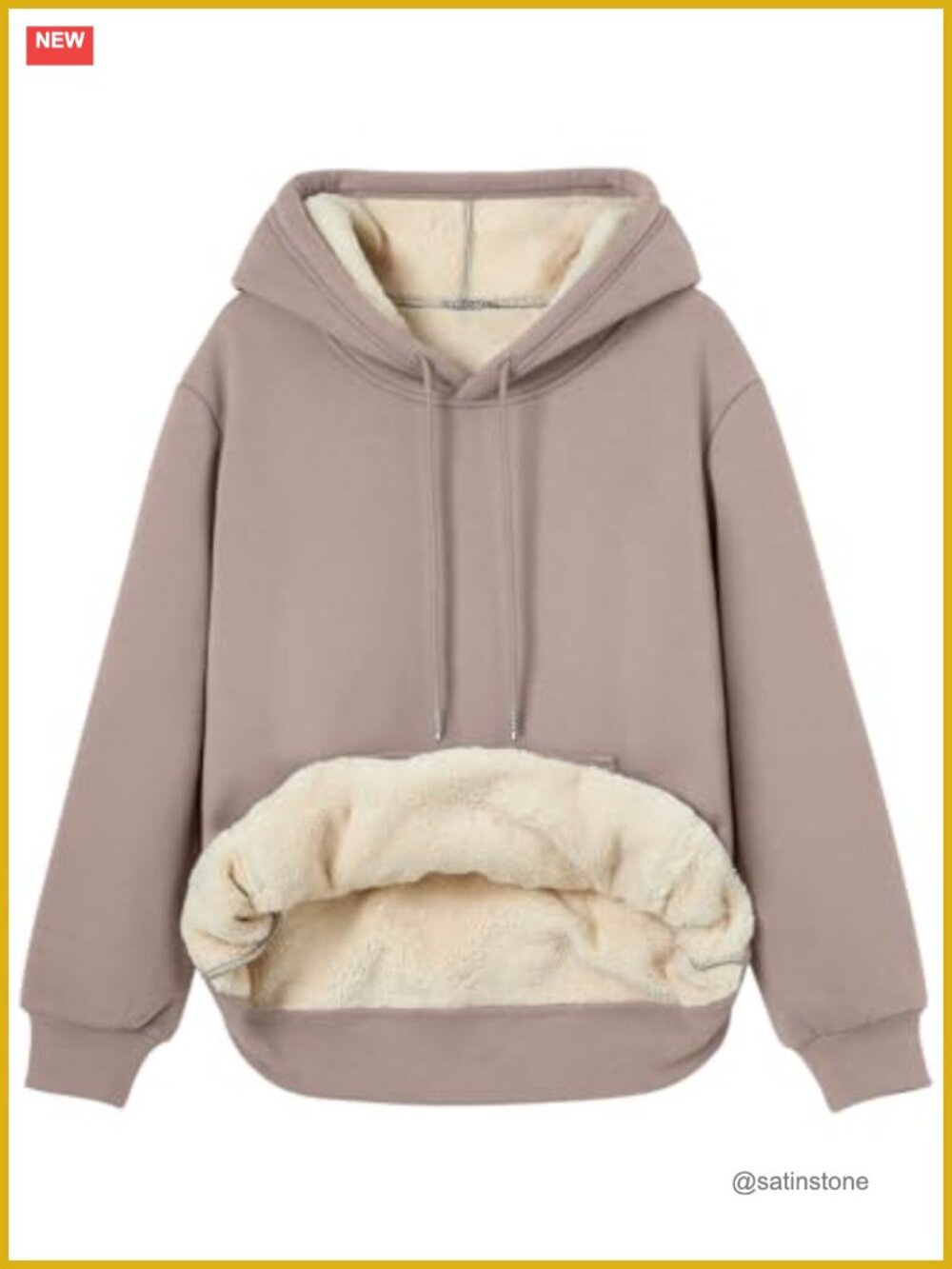 Fleece Sherpa Lined Hoodie Winter Pullover Sweatshirt